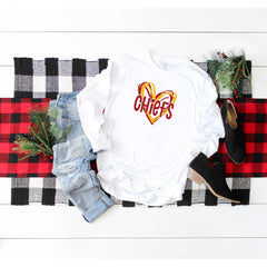 Chiefs Ribbon Shirt-White Long Sleeve.