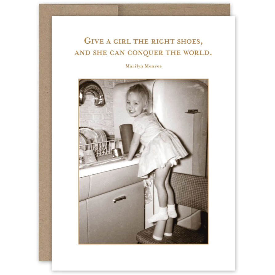 Give a girl shoes Birthday Card