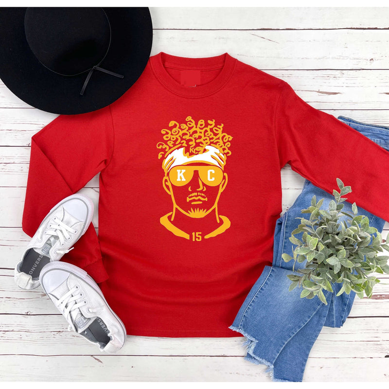 Mahomes Outline Red.