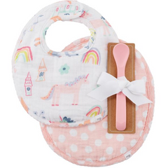 Unicorn Bib & Spoon Set.