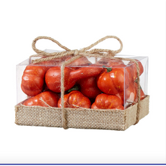 Box of Orange Pumpkins.