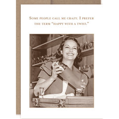 Happy with a Twist Birthday Card SM736.
