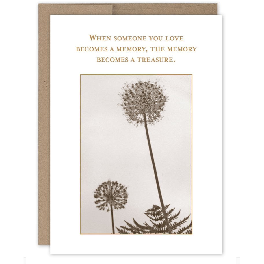A Memory - Sympathy Card SM417 - White Farmhouse Flowers