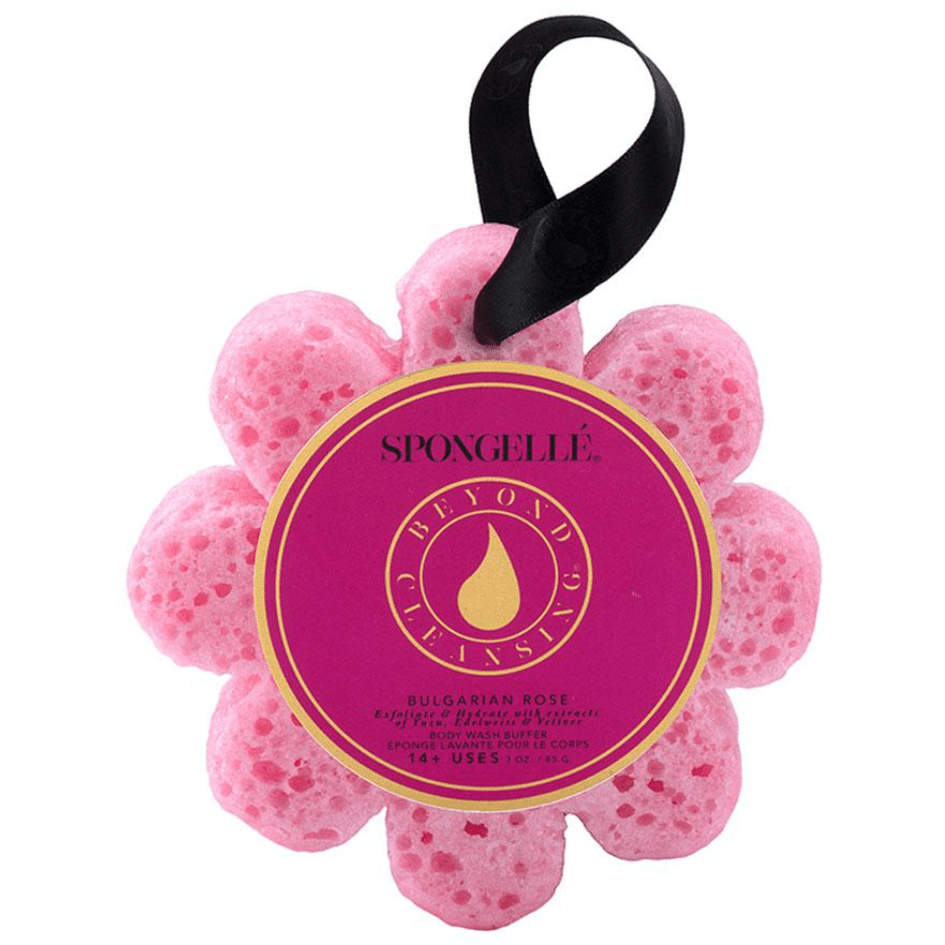 Bulgarian Rose Wild Flower Bath Spongelle - White Farmhouse Flowers