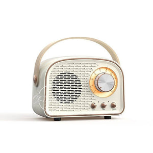 Cream Vintage Bluetooth Radio 
