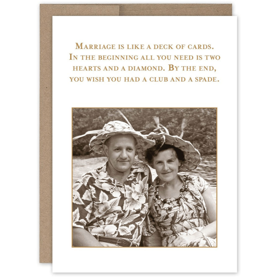 Deck of Cards Anniversary Card SM529 - White Farmhouse Flowers