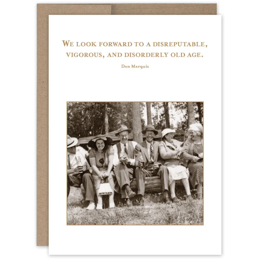 Disorderly Old Age Birthday Card SM499 - White Farmhouse Flowers