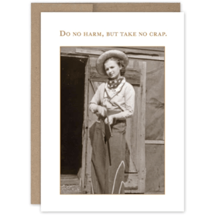 Do no harm Birthday Card SM546 - White Farmhouse Flowers