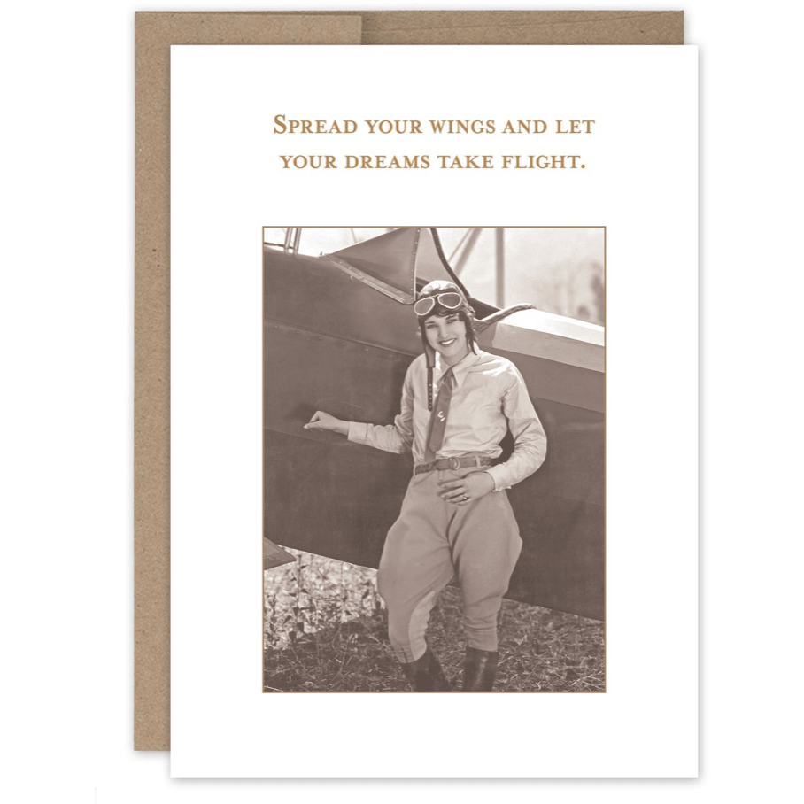 Dreams take Flight Birthday Card SM710 - White Farmhouse Flowers