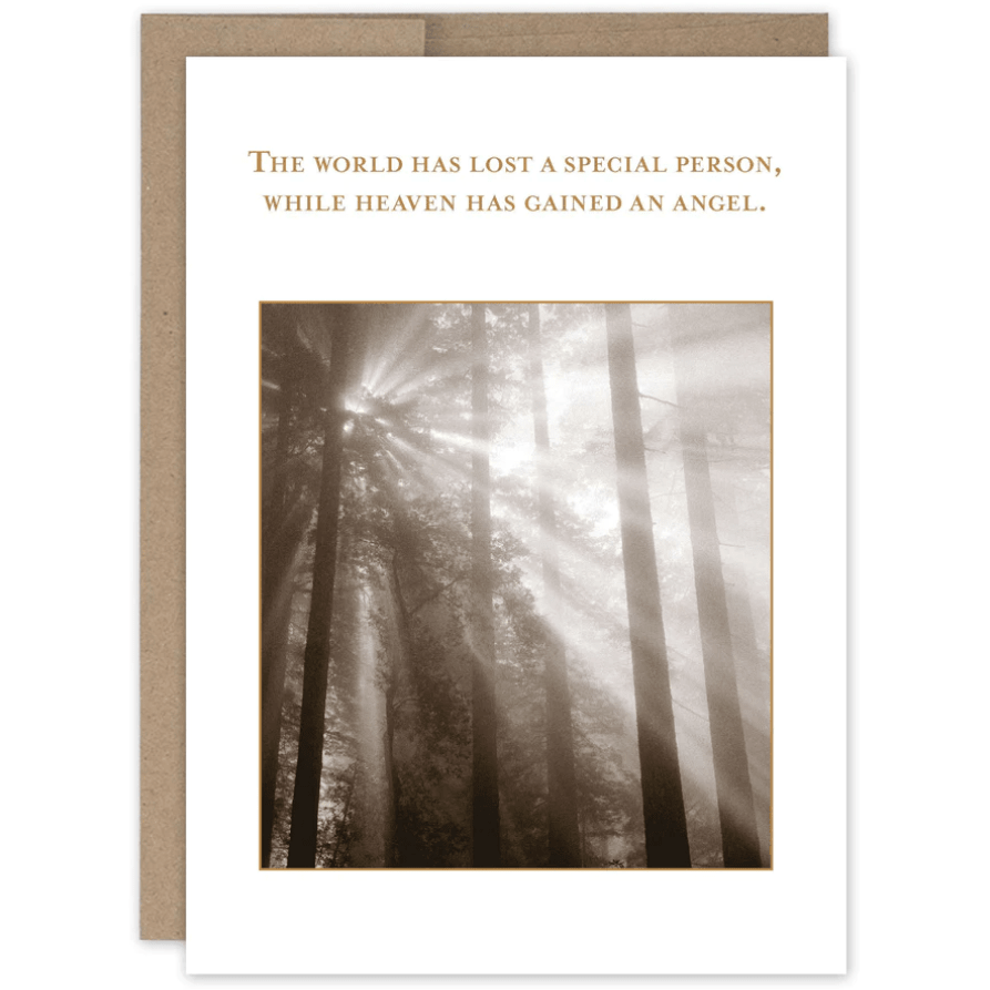 Gained an Angel Sympathy Card SM554 - White Farmhouse Flowers