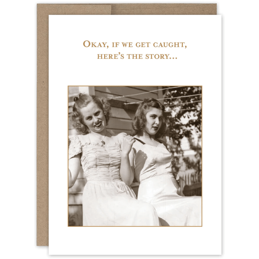Get Caught Birthday Card SM563 - White Farmhouse Flowers