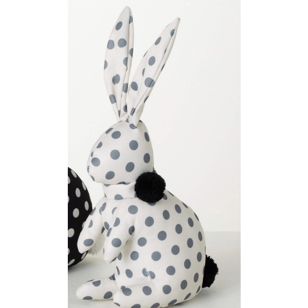 White/Gray Polka Dot
