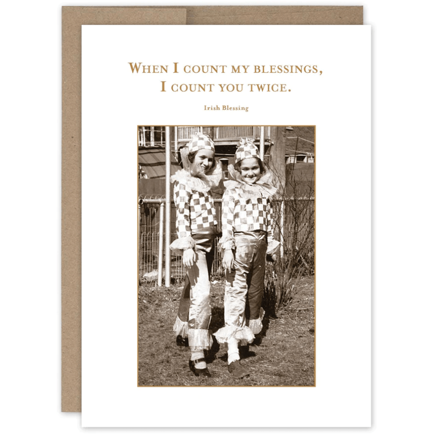 I count you twice Thank you card SM475 - White Farmhouse Flowers