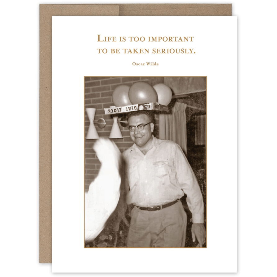 Life too Important Birthday Card SM630 - White Farmhouse Flowers