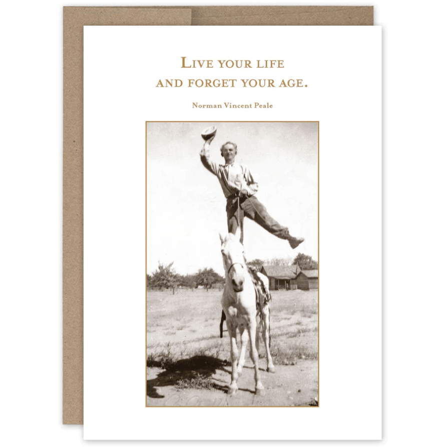 Live your Life Birthday Card SM394 - White Farmhouse Flowers