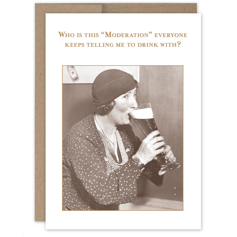 Moderation Birthday Card SM705 - White Farmhouse Flowers