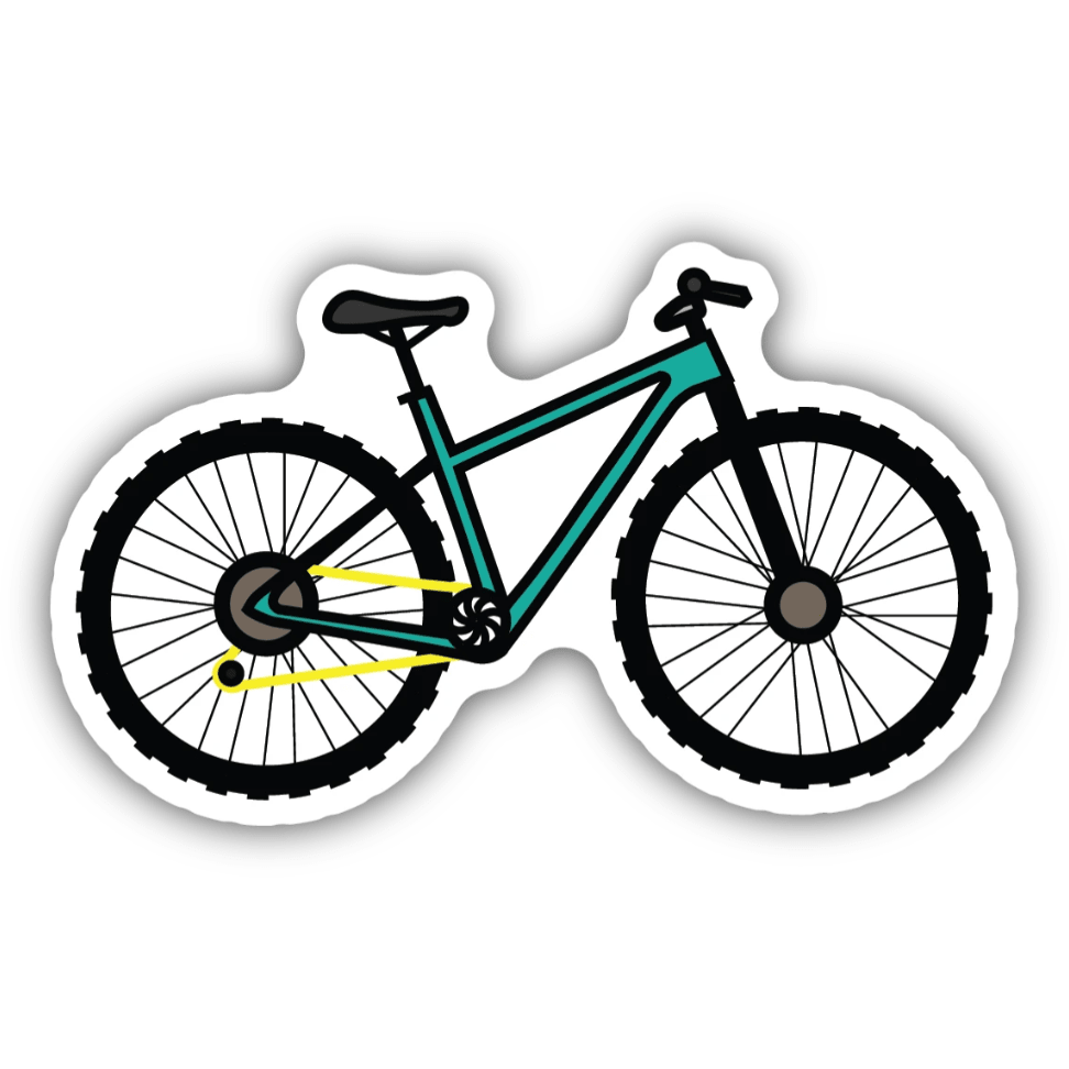 Mountain Bike Sticker - White Farmhouse Flowers