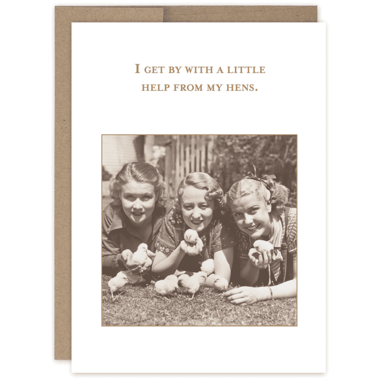 My Hens Friendship Card SM720 - White Farmhouse Flowers