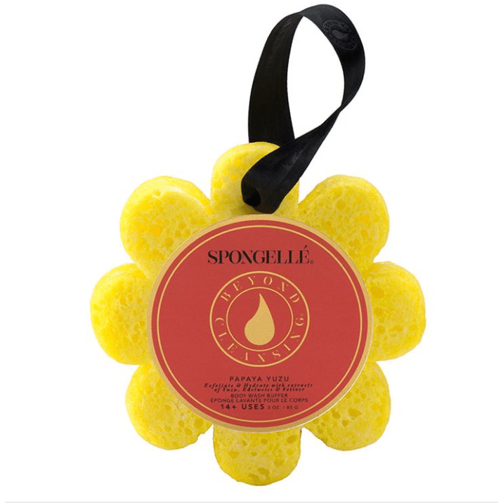 Papaya Yuzu Wild Flower Bath Spongelle - White Farmhouse Flowers