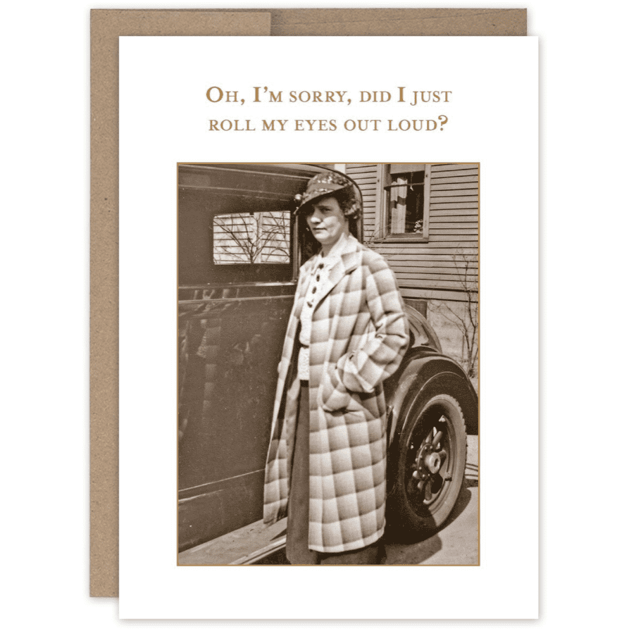 Roll my Eyes - What a Hoot Card SM611 - White Farmhouse Flowers