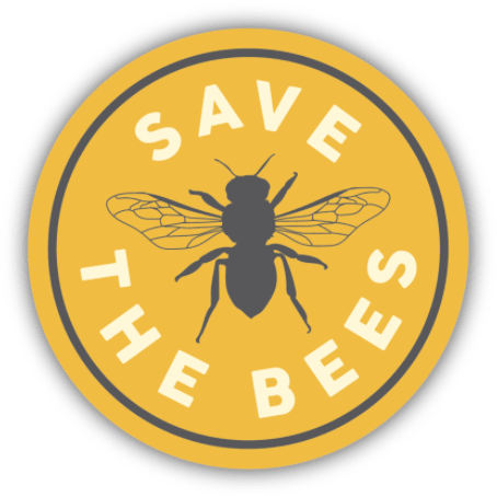 Save the Bees Sticker - White Farmhouse Flowers