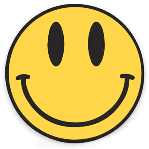 Smiley Sticker - White Farmhouse Flowers