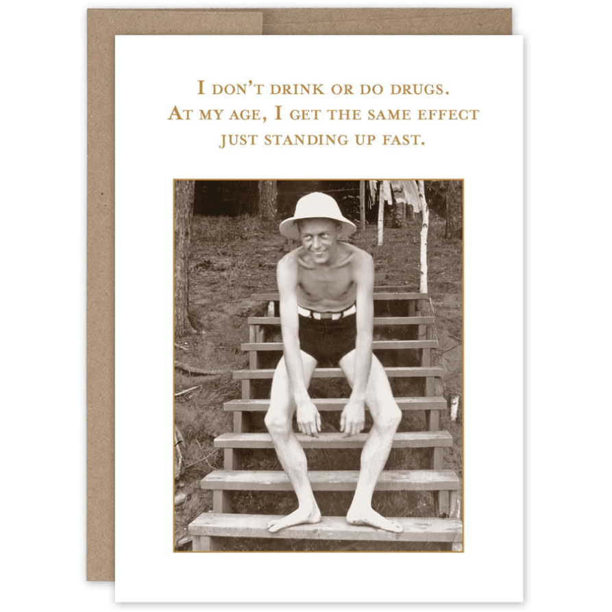 Standing up Fast Birthday Card SM103 - White Farmhouse Flowers