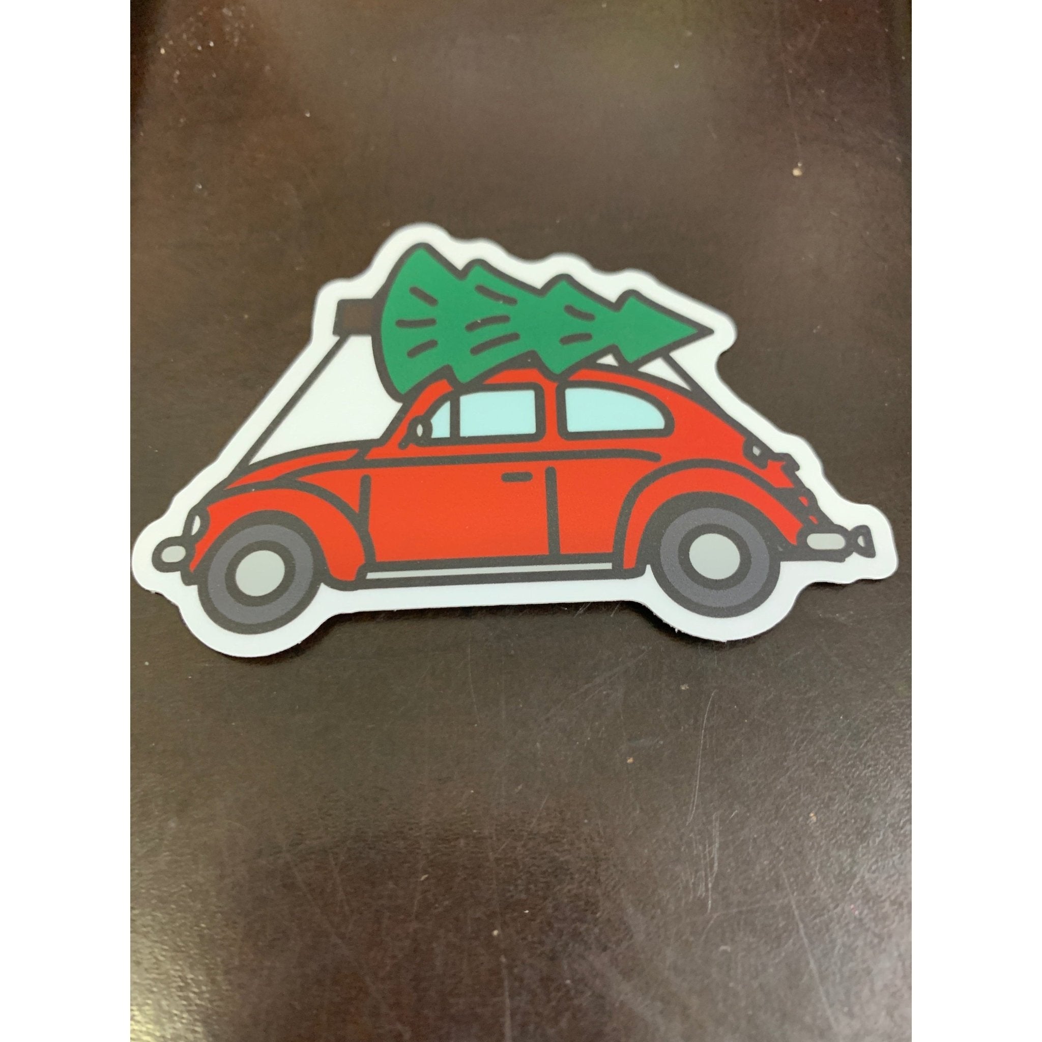 VW & Tree Sticker - White Farmhouse Flowers