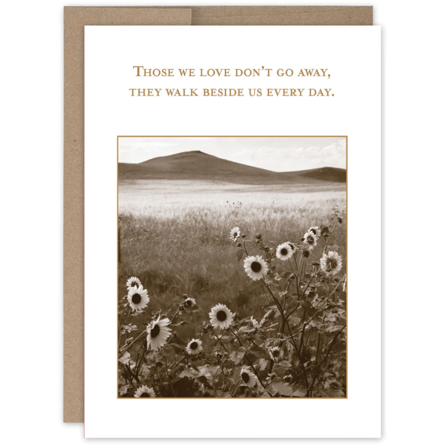 Walk Beside Us Sympathy Card SM672 - White Farmhouse Flowers