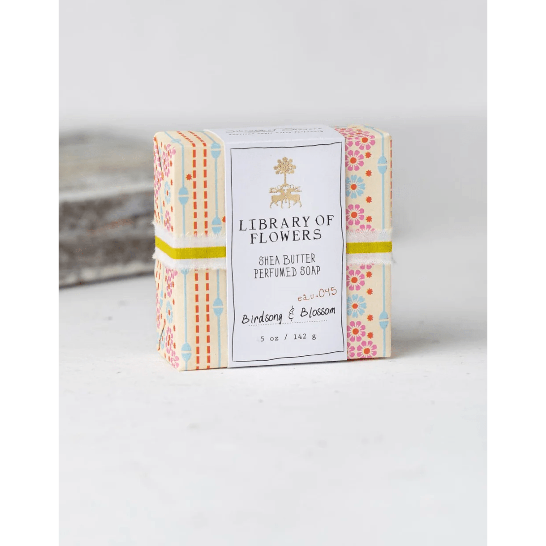 Yellow Pink Roses Square Soap - White Farmhouse Flowers