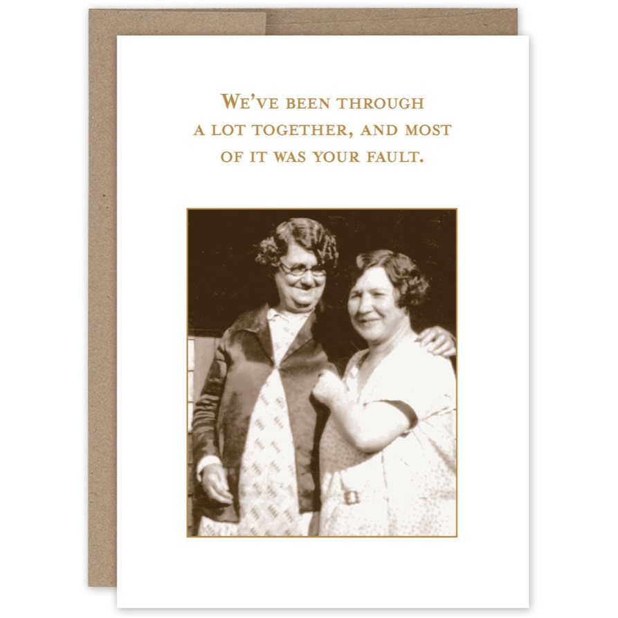 Your Fault Friendship Card SM132 - White Farmhouse Flowers