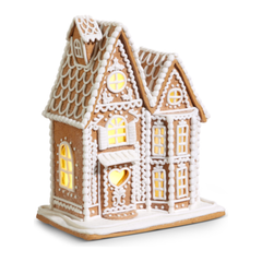 12" Lighted Gingerbread House