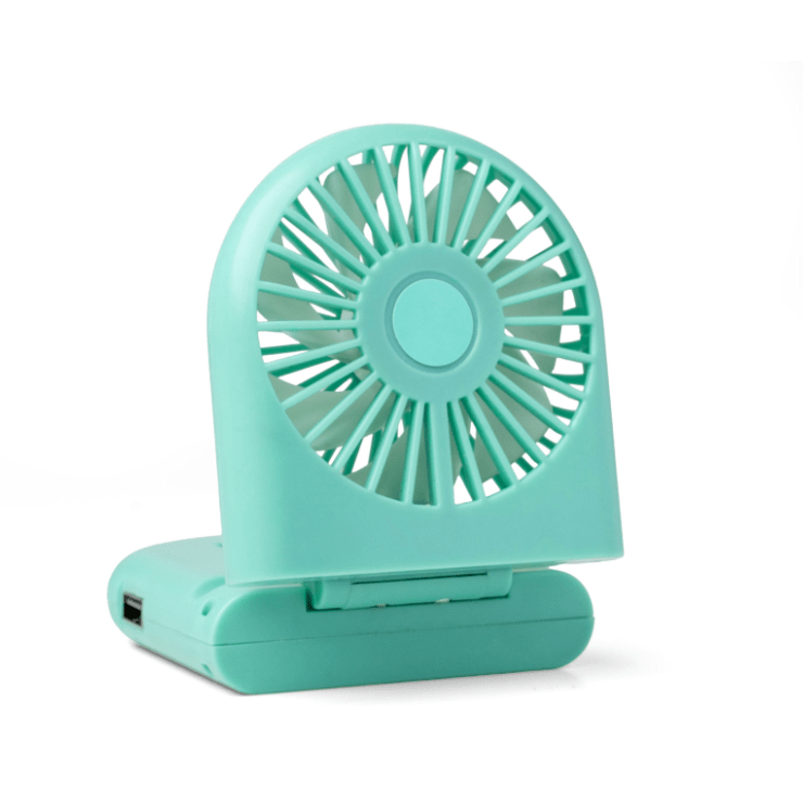 2 - in - 1 Powerbank Fan - White Farmhouse Flowers
