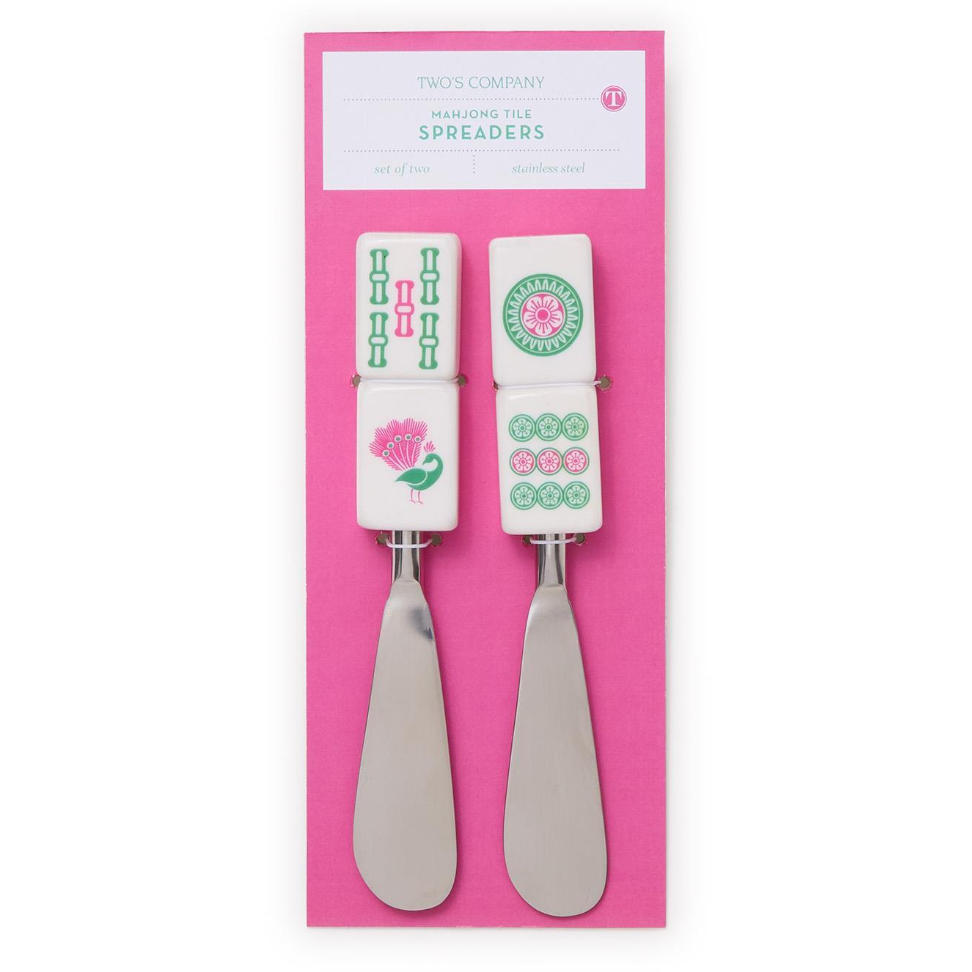 Mahjong Spreads on pink background