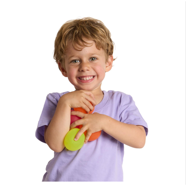 Child holding Blobs