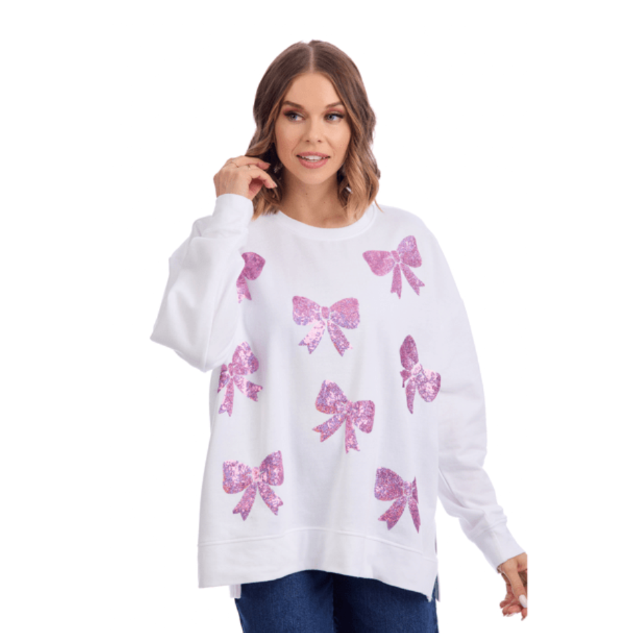 Pink Bow  Sweatshirt