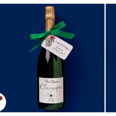 champagne with little note