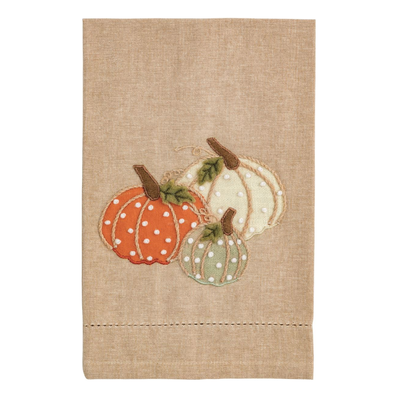 Assorted  Pumpkin Beaded French Knot Towel