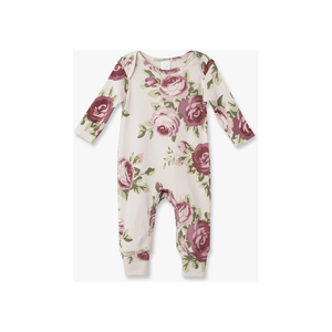 Baby Girl Cabbage Rose Cotton Romper