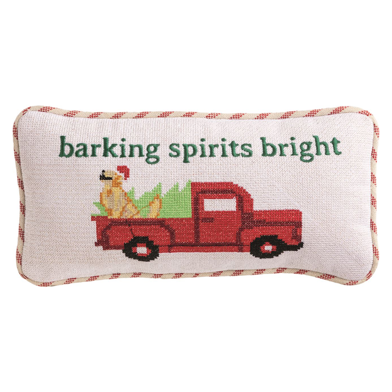 Barking Spirits Bright Needlepoint Pillow