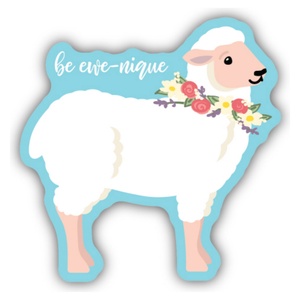Be Ewe-Nique Floral Sheep Sticker