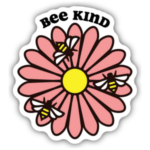 Bee Kind Flower Sticker
