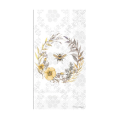 Bee Wildflower Wreath Guest Towels 