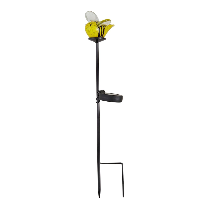 Bee Glass Lit Garden Stake