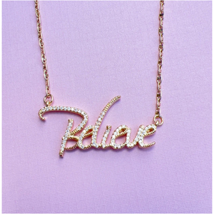 Believe Gold Necklace