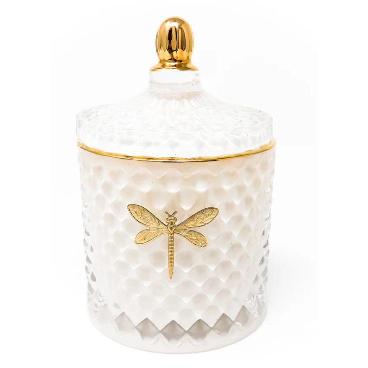 White and Gold Bella Candle