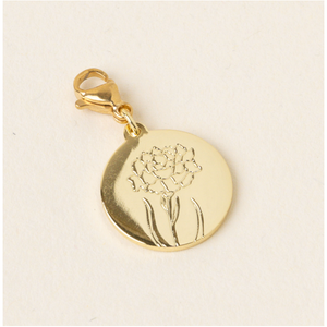 Gold Birth Flower Charm January