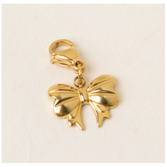 Bitty Bow Gold Charm 