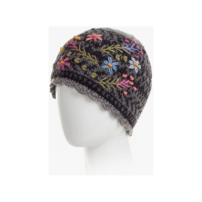 Black Wool Knit Beanie