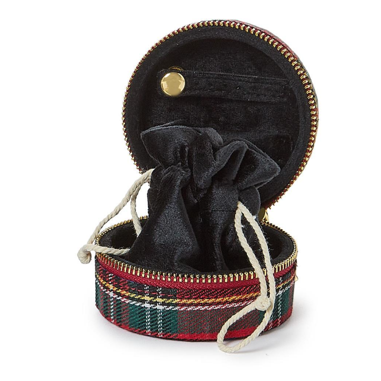 Black Round Zip Around Jewelry Holder